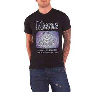 Misfits Static Age Reviseted Logo punk rock Official T-Shirt XL NWT UK made